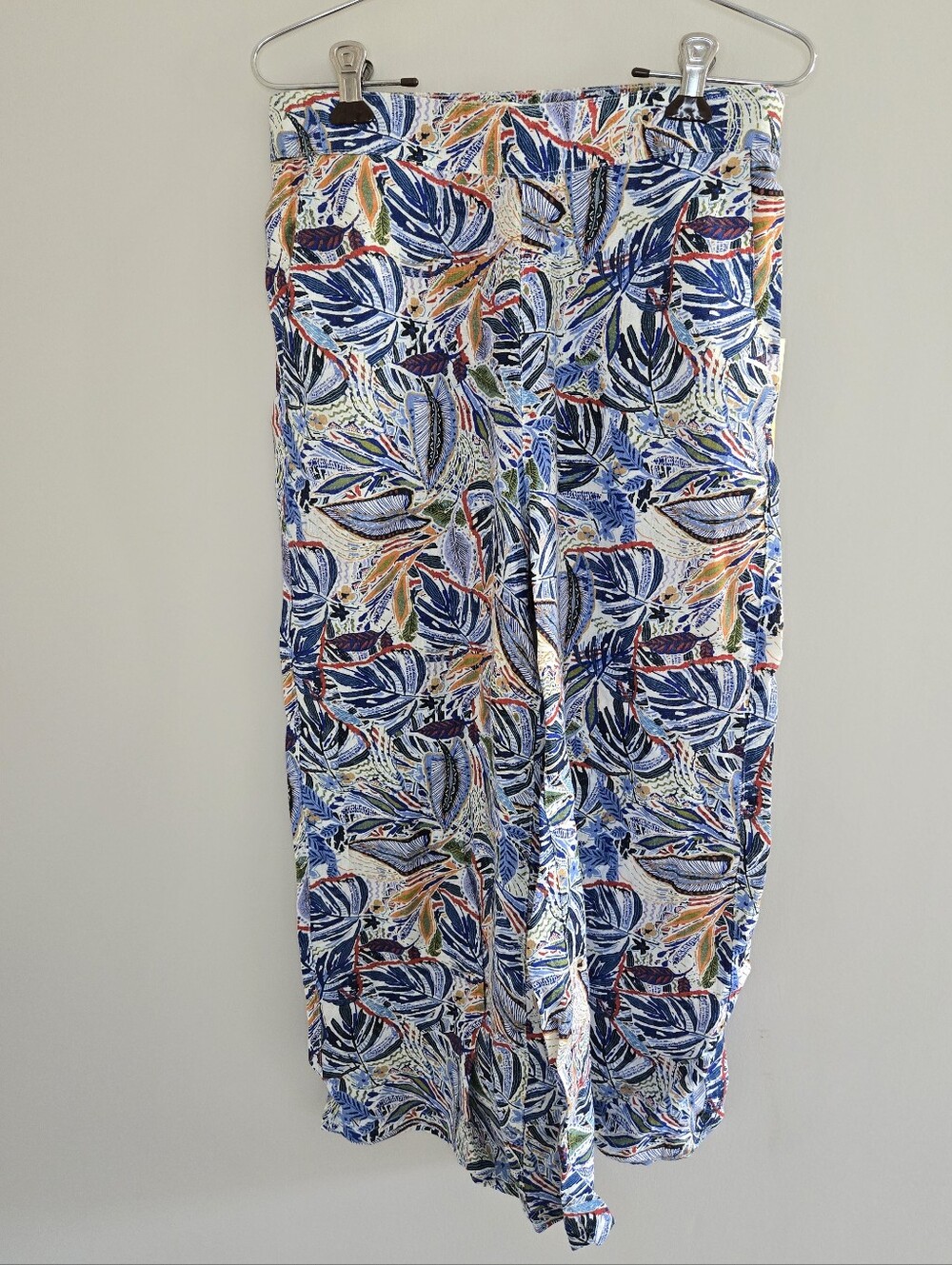 C&C California NWT 100%‎ Linen Printed High Waist Wide Leg Pants